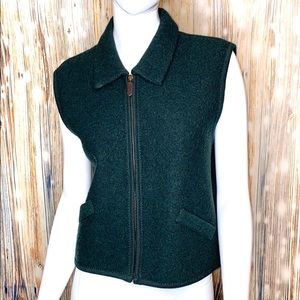 Limited Hunter Green Vintage Wool Vest